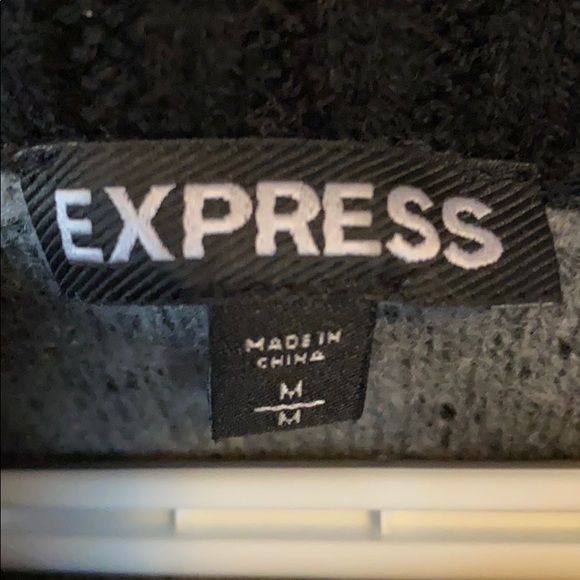 Express Women’s Black & Gray Cowl Neck Sweater - Picture 3 of 6